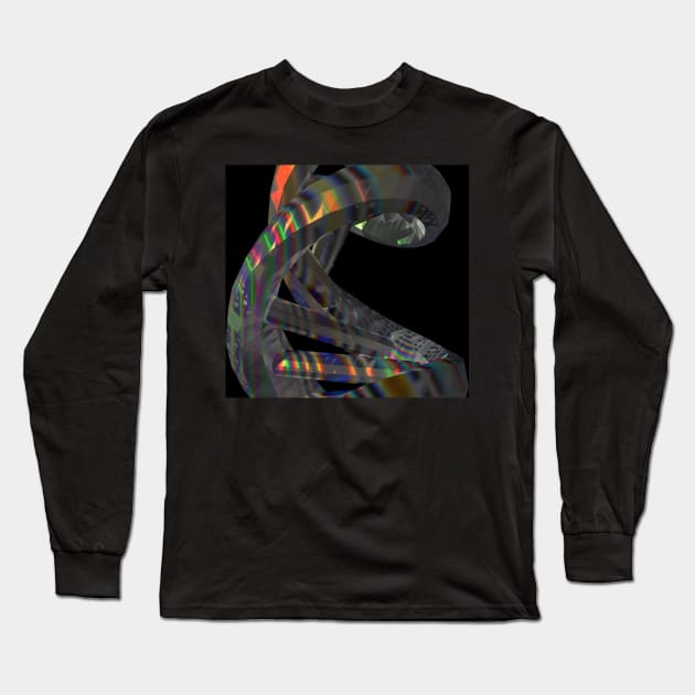 Hologram Effect DNA Molecule Long Sleeve T-Shirt by sciencenotes